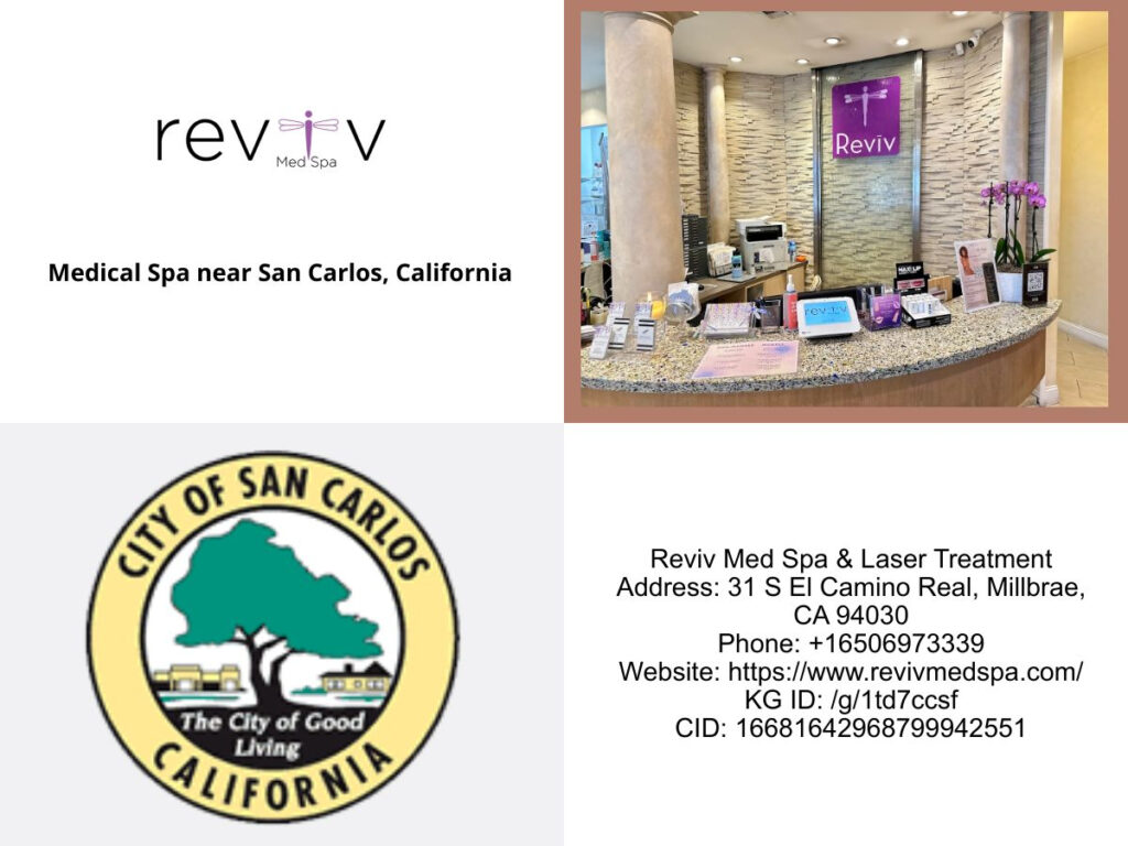 Medical Spa near San Carlos, California — Reviv Med Spa location, address, hours and directions
