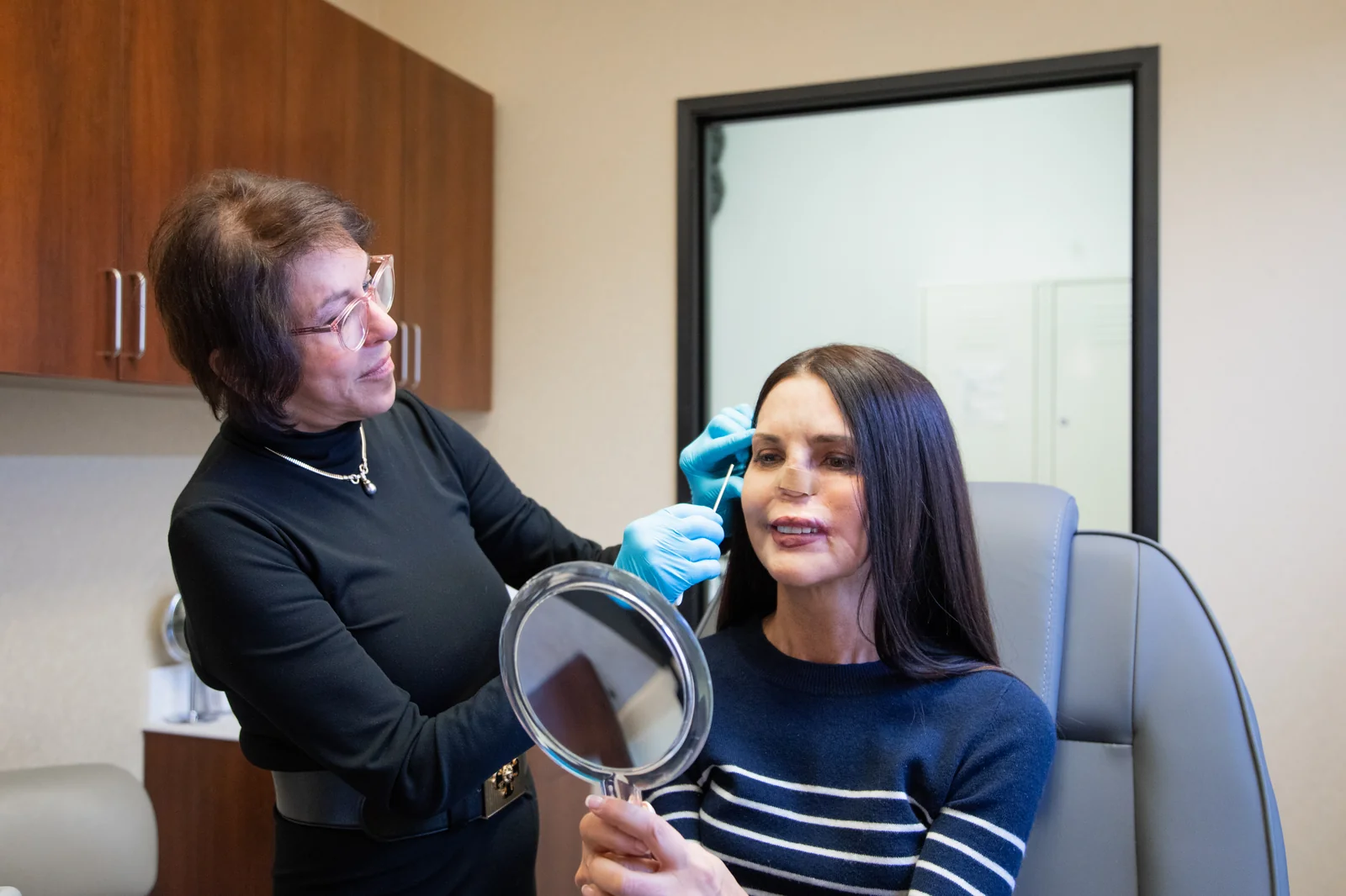 A facial treatment consultation at Reviv Med Spa, Millbrae