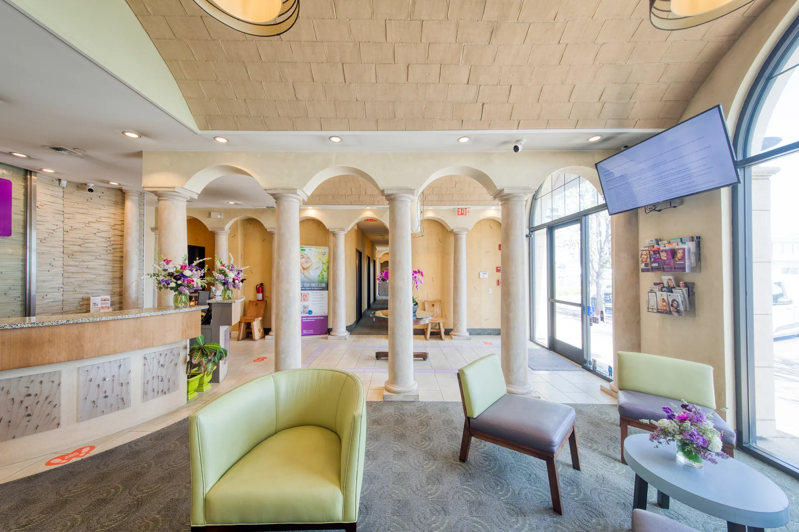 The lounge and treatment space at Reviv Med Spa, Millbrae